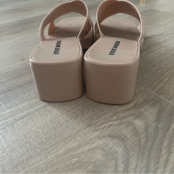 Steve Madden platform block heel jelly slides size 40 like New - Picture 3 of 7
